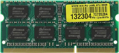 Модуль памяти Corsair Mac Memory CMSA4GX3M1A1333C9 DDR3 SODIMM 4Gb PC3-10600 CL9 (for NoteBook)