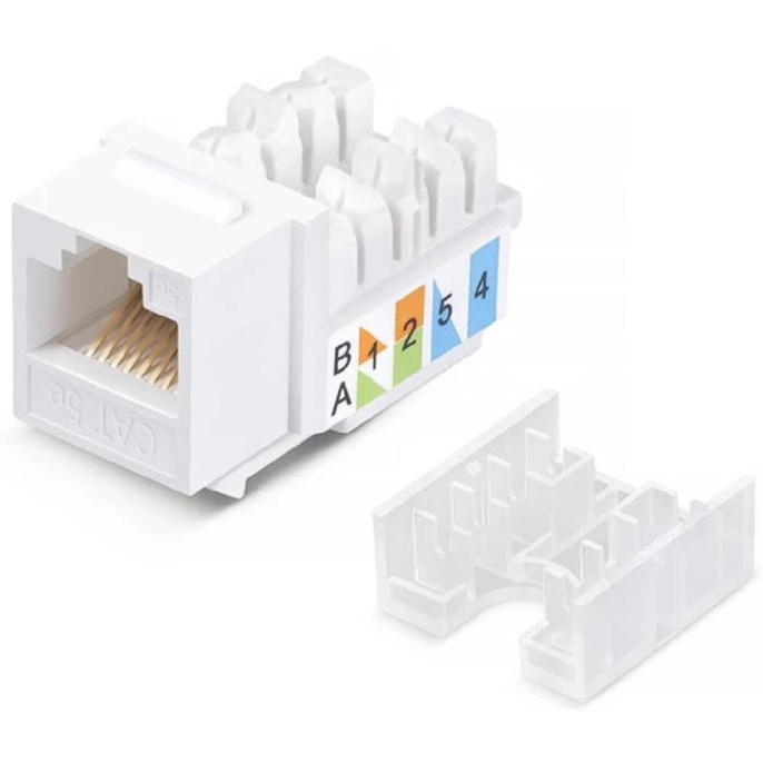 Модуль-вставка Keystone Jack RJ-45 ExeGate KJ-8P8C-U-C5e-180-TL Кат.5e, неэкранированная, 180 градусов, IDC Toolless без инструмента EX297343RUS