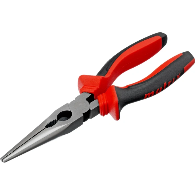 Длинногубцы прямые, 200 мм, хром-ванадий, двухкомпонентные рукоятки MATRIX 17311