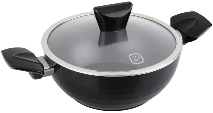 Кастрюля 2л Rondell Brilliance RDA-771,  алюминиевая, с крышкой