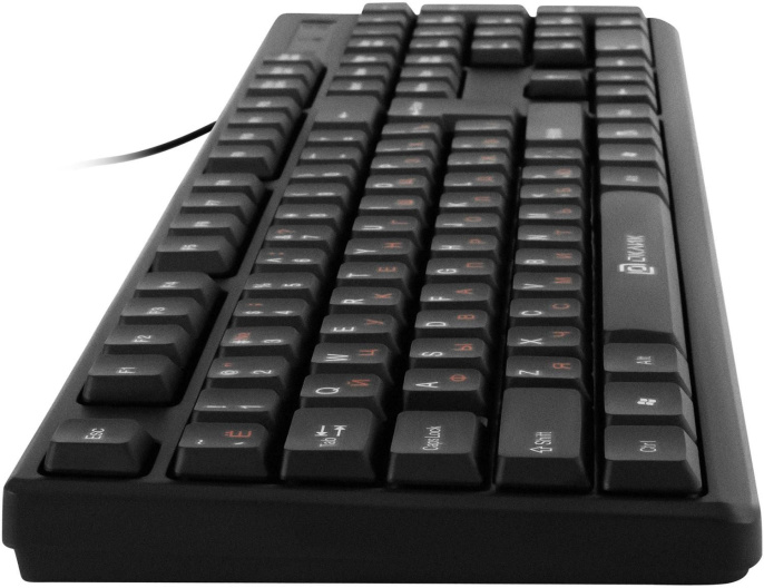 Клавиатура Oklick 100M HW3, проводная, USB, мембранная, черный [654570]