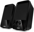 Акустика Sven 312 Black SV-012540 выходная мощность: 4 2x2 Вт, частотный диапазон: 100-20000 Гц, питание через порт USB, поворотная ручка регулировки уровня громкости на передней панели, выключатель питания, размер: 85х143х68 мм
