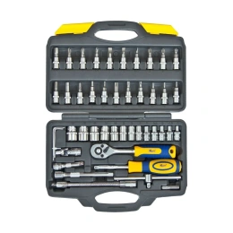 Набор инструмента 1/4 Dr 46 предметов пластиковый кейс+блистер KRAFT KT 700618