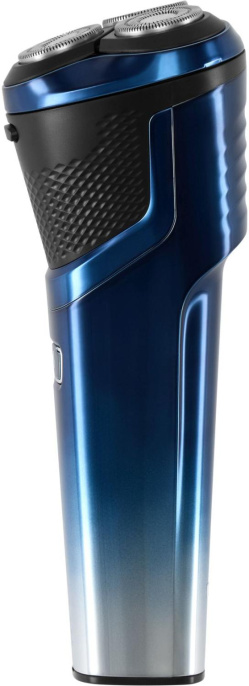 Бритва роторная Hyundai H-SH8089 реж.эл.:3 питан.:аккум. голубой/черный