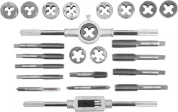 Набор метчиков/плашек Av Steel AV-921209 в комплекте 24 предмета жесткий кейс