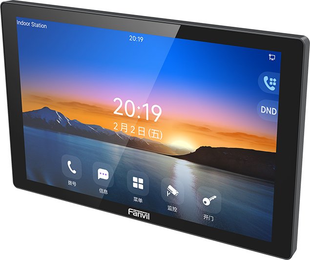 Видеодомофон Fanvil i506W черный, монитор, экран 10.1", 1280х800, громкая связь, сенсорное управление