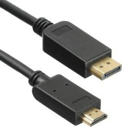 Кабель аудио-видео KINGPRICE KP-DP1.1-HD1.4-1.5m,  DisplayPort (m) -  HDMI (m),  1.5м, GOLD,  черный