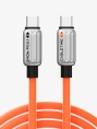 Кабель USB-C CABLETIME CU04H (CT-CM240-ZSO1) 1 м, 480 Мбит/с, 240 Вт, PD 3.1 и QC 4.0., оранжевый,  для быстрого заряда смартфонов и ноутбуков