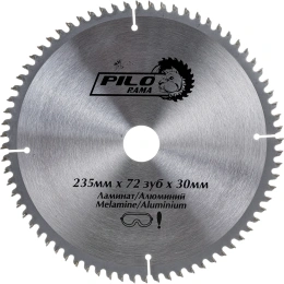 Диск пильный по ламинату и алюминию (235х30 мм; 72TPI) Pilorama 512372