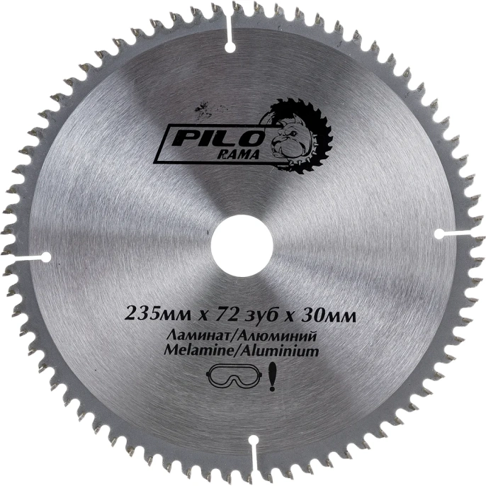 Диск пильный по ламинату и алюминию (235х30 мм; 72TPI) Pilorama 512372