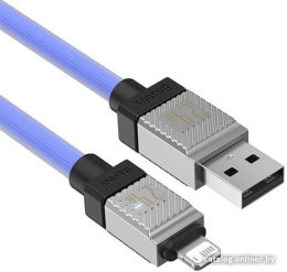 Кабель Baseus CAKW000403 CoolPlay Series Fast Charging USB to iP 2.4A 1m Blue передача данных, питание устройств, материал: пластик, нейлон, скорость передачи: 480 Мбит/с