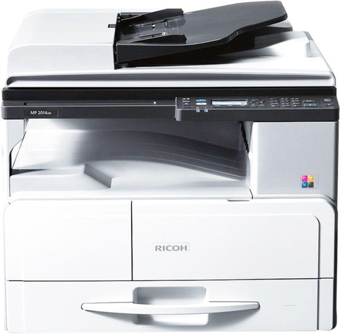 МФУ лазерное Ricoh MP 2014AD черно-белая печать, A3, серый [912356/417378]