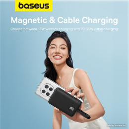 Портативное зарядное устройство Baseus P1002210B113-00 Magnetic Mini Wireless Fast Charge Type-C Edition 10000mAh 30W Cluster Black (PPCXM10T)