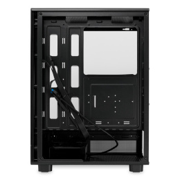 Корпус без блока питания Case HSPD F510, Panoramic Mid Tower, Black, TG, 0.5 SPCC, no fans ATX, mATX, mITX 180/280/160mm 1x2.5", 1x3.5", 7xPCI 1xUSB-A 3.0, 1xUSB-A 1.0 356x218x467mm (F510-TGBK)