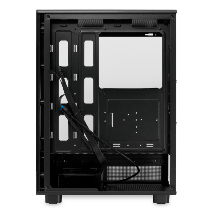 Корпус без блока питания Case HSPD F510, Panoramic Mid Tower, Black, TG, 0.5 SPCC, no fans ATX, mATX, mITX 180/280/160mm 1x2.5", 1x3.5", 7xPCI 1xUSB-A 3.0, 1xUSB-A 1.0 356x218x467mm (F510-TGBK)