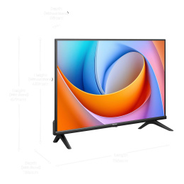 Телевизор ЖК 32'' Hisense, HD, VA, SMART TV VIDAA U8.5 , DVB-T2/C/S2, 2х6W, CI+ 1.4 , 2HDMI, 1USB, Black, 2025
