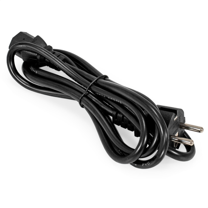 Кабель питания ExeGate OfficePC PC-1.8 450W-Schuko->C13 (Евровилка EU/Тип F(Schuko) ->IEC 320 C13, черный, 1.8м) EX287264RUS