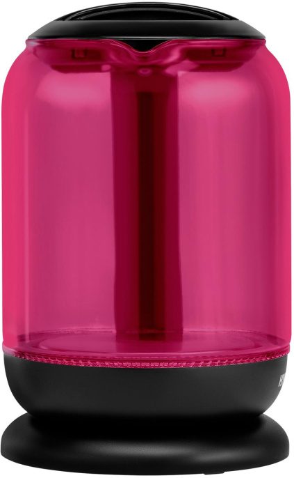 Чайник электрический Hyundai HYK-G4808 1.7л. 2200Вт малиновый/черный корпус: стекло