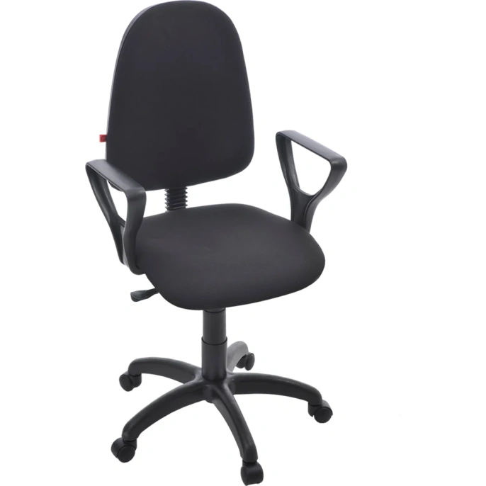 Кресло Фабрикант Престиж Лайт Ткань, Мебельная, ТК-1(черный), г/п 140, О, PL 600, гольф, ролик ст. 4610097306419