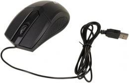 Мышь проводная Defender Optimum MB-270, оптическая, USB, 1000dpi, черный [52270]