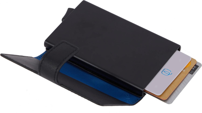 Чехол для кредитных карт Piquadro Urban PP5649UB00R/NGR, кожа натуральная, черный  / серый