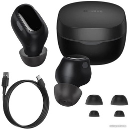 Наушники Baseus NGTW370201 Bowie WM02 True Wireless Earphones Black Overseas Edition беспроводные, внутриканальные, Bluetooth 5.3, радиус действия: 10 м, границы частотного диапазона: 20-20000 Гц, емкость