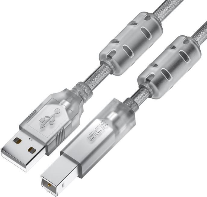 GCR Кабель PROF 0.75m USB 2.0, AM/BM, прозрачный, ферритовые кольца, 28/24 AWG, экран, армированный, морозостойкий, GCR-52421 GCR Кабель PROF 0.75m USB 2.0, AM/BM, прозрачный, ферритовые кольца, 28/24 AWG, экран, армированный, морозостойкий, GCR-52421