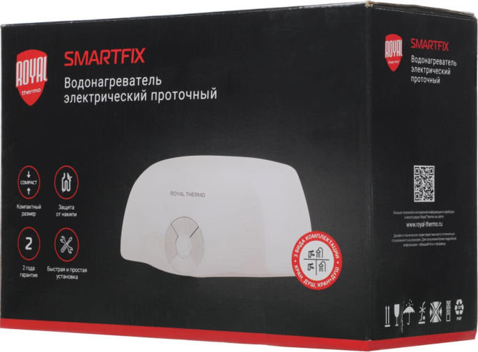 Водонагреватель Royal Thermo Smartfix TS 5.5кВт электрический настенный/белый