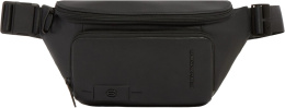 Сумка поясная мужская Piquadro Russel CA7153W137/N черная натур.кожа