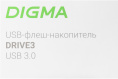 Флешка USB Digma DRIVE3 128ГБ, USB3.0, серебристый [dgfum128a30sr]