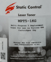 Тонер STATIC CONTROL MPT5-1KG,  для HP LJ1200/4100/5000,  черный, 1000грамм, флакон