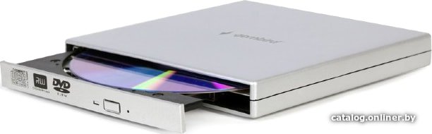 Внешний DVD-привод Gembird DVD-USB-02-SV с интерфейсом USB 2.0 пластик, серебро