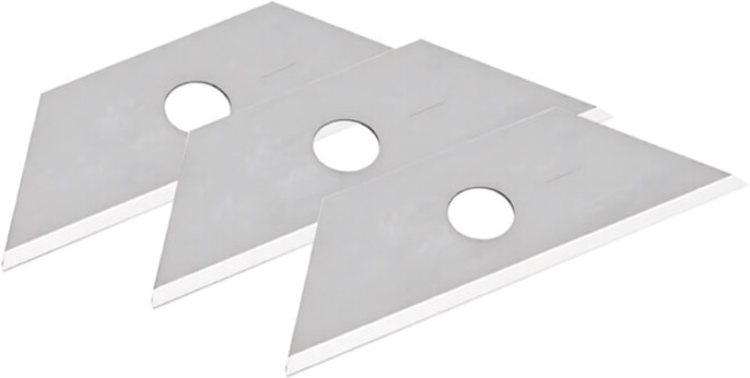 Лезвия сменные WorkPro WP213022 10шт, для ножа, трапециевидные, закаленные из стали SK5, универсальные, для легких листовых материалов, бумаги и картона