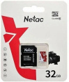 Карта памяти microSDHC UHS-I U1 NETAC P500 Eco 32 ГБ, 90 МБ/с, Class 10, NT02P500ECO-032G-R, 1 шт., с адаптером