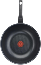 Сковорода ВОК WOK Tefal Easy Plus 4237628 круглая 28см ручка несъемная без крышки черный 9100054099