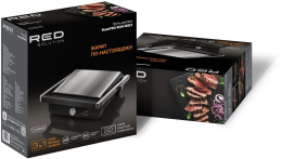 Электрогриль RED solution RGM-M815,  черный и серебристый