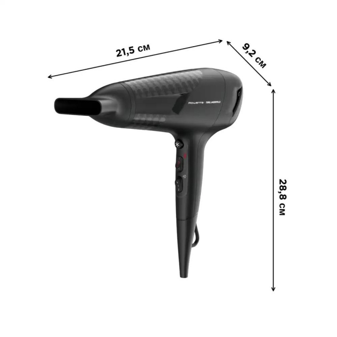 Фен Rowenta x Karl Lagerfeld Studio Dry CV581LF0, 2100Вт, черный