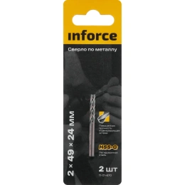 Сверло по металлу HSS-G 2 шт; 2х49х24 мм Inforce 11-01-670