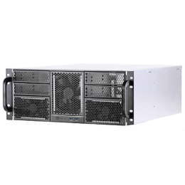 Procase Корпус 4U server case,4x5.25+11HDD,черный,без блока питания,глубина 550мм,MB CEB 12"x10,5", панель вентиляторов 3*120x25 PWM [RE411-D4H11-FC-55]