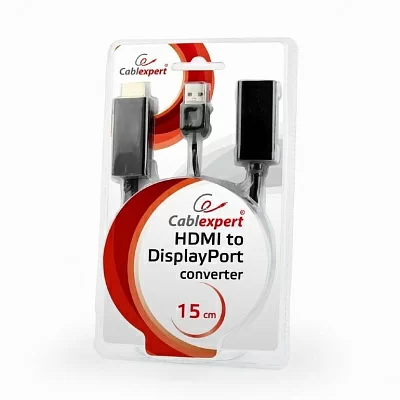Cablexpert Конвертер HDMI- DisplayPort HD19M+USBxHD20F, черный (DSC-HDMI-DP)