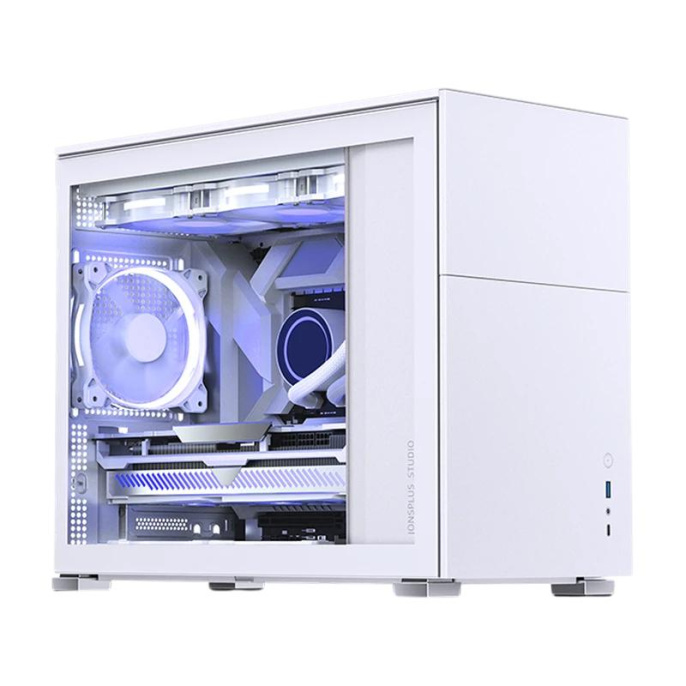 Корпус компьютерный Mini-Tower/ Case JONSBO D31 STD, Mini-Tower, TG, no fan, 1xUSB-A 3.2 + 1xUSB-C 3.2, mATX, mDTX, mITX White (D31 STD White)