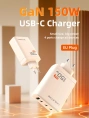 Зарядное устройство CABLETIME G150W (CT-GAN150-PW) 150 Вт, PD 3.1, GAN 3C1A, белый