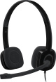 Гарнитура Logitech H151, для компьютера/мобильных устройств, накладные, проводные, черный [981-000590]