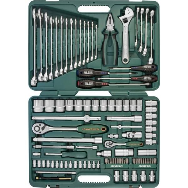 JONNESWAY S04H624101SA Набор инструмента универсальный 1/4", 1/2"DR, 101 предмет