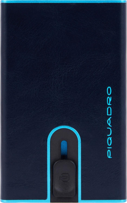 Чехол для кредитных карт Piquadro Blue Square PP4825B2BLR/BLU2, кожа натуральная, темно-синий