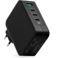 Блок питания TopOn GaN 130W 3 Type-C PD, PPS, USB QC Черный TOP-GaN-130WB