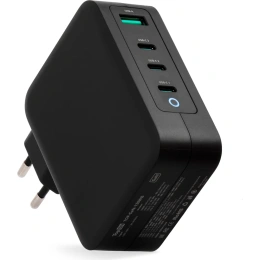 Блок питания TopOn GaN 130W 3 Type-C PD, PPS, USB QC Черный TOP-GaN-130WB