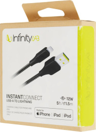 Кабель InfinityLab ILINCATLBLK USB m -Lightning m 1.5м черный коробка упак.:1шт