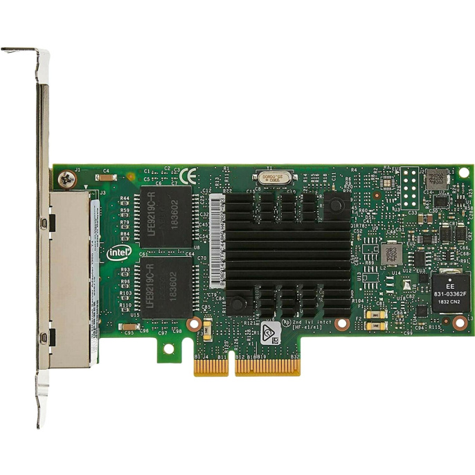 Сетевая карта Intel® Ethernet Server Adapter I350-T4, 4 x Gbit Ports RJ-45, PCI-E x4, iSCSI, NFS, VMDq I350T4V2