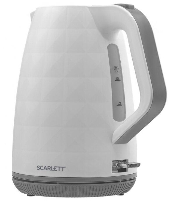 Чайник электрический Scarlett SC-EK18P49 1.7л. 2200Вт белый/серый корпус: пластик